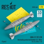 [사전 예약] RS32-0464 GBU-31 (V) 2/B thermally protected bombs U.S. Navy (2 pcs) (F/A-18, AV-8B, F-14D) (3D Prin