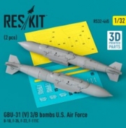 [사전 예약] RS32-0465 GBU-31 (V) 3/B bombs U.S. Air Force (2 pcs) (B-1B, F-35, F-22, F-111C) (3D Printed) (1/32)