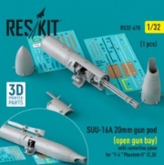 [사전 예약] RS32-0470 SUU-16A 20mm gun pod (open gun bay) with centerline pylon for "F-4 "Phantom II" (C,D) (1 p