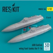 [사전 예약] RSU32-0144 600 Gallon wing fuel tanks for F-16 (2 pcs) (3D Printed) (1/32)