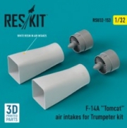 [사전 예약] RSU32-0153 F-14A "Tomcat" air intakes for Trumpeter kit (3D Printed) (1/32)