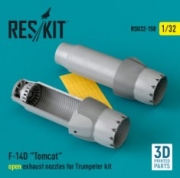 [사전 예약] RSU32-0158 F-14D "Tomcat" open exhaust nozzles for Trumpeter kit (3D Printed) (1/32)