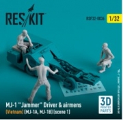 [사전 예약] RSF32-0036 MJ-1 "Jammer" Driver & airmens (Vietnam) (MJ-1A,MJ-1B) (scene 1) (3 pcs) (3D Printed) (1/