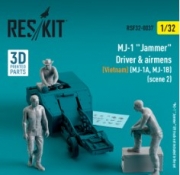 [사전 예약] RSF32-0037 MJ-1 "Jammer" Driver & airmens (Vietnam) (MJ-1A,MJ-1B) (scene 2) (3 pcs) (3D Printed) (1/