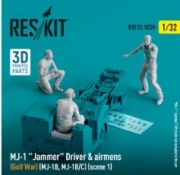 [사전 예약] RSF32-0038 MJ-1 "Jammer" Driver & airmens (Gulf War) (MJ-1B, MJ-1B/C) (scene 1) (3 pcs) (3D Printed)