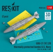 [사전 예약] RS48-0464 GBU-31 (V) 2/B thermally protected bombs U.S. Navy (2 pcs) (F/A-18, AV-8B, F-14D)(3D Print