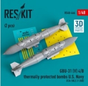 [사전 예약] RS48-0466 GBU-31 (V) 4/B thermally protected bombs U.S. Navy (2 pcs) (F/A-18E,F, F-35B) (3D Printed)