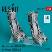 [사전 예약] RSU48-0377 Ejection seats MB Mk.10Q for Mirage 2000B,D,N (2 pcs) (3D Printed) (1/48)