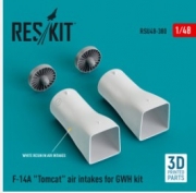 [사전 예약] RSU48-0380 F-14A "Tomcat" air intakes for GWH kit (3D Printed) (1/48)