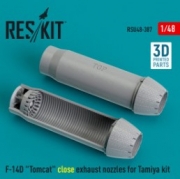 [사전 예약] RSU48-0387 F-14D "Tomcat" close exhaust nozzles for Tamiya kit (3D Printed) (1/48)