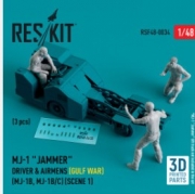 [사전 예약] RSF48-0034 MJ-1 "Jammer" Driver & airmens (Gulf War) (MJ-1B, MJ-1B/C) (scene 1) (3 pcs) (3D Printed)