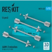 [사전 예약] RS72-0423 AAM-3 missiles (4 pcs) (F-4EJ, F-2, F-15J) (3D Printed) (1/72)