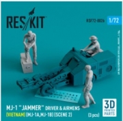 [사전 예약] RSF72-0026 MJ-1 "Jammer" Driver & airmens (Vietnam) (MJ-1A,MJ-1B) (scene 2) (3 pcs) (3D Printed) (1/
