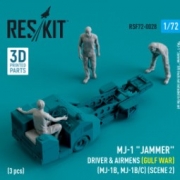 [사전 예약] RSF72-0028 MJ-1 "Jammer" Driver & airmens (Gulf War) (MJ-1B, MJ-1B/C) (scene 2) (3 pcs) (3D Printed)