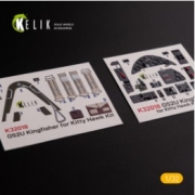 [사전 예약] K32018 OS2U Kingfisher - Interior 3D Decal for Kitty Hawk/Zimi models kit (1/32)