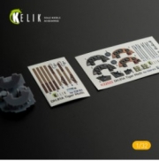 [사전 예약] K32022 DH.81A Tiger Moth - Interior 3D Decal with 3D printed parts for ICM kit (1/32)