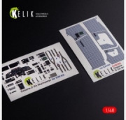 [사전 예약] K48080 O-2A Skymaster interior 3D decals "grey decoration type" for ICM kit (1/48)