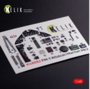 [사전 예약] K48082 FM-1 Wildcat/Martlet Mk.V interior 3D decals for Tamiya kit (1/48)