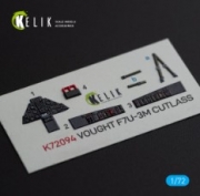 [사전 예약] K72094 Vought F7U-3M Cutlass - interior 3D decals for Fujimi kit (1/72)