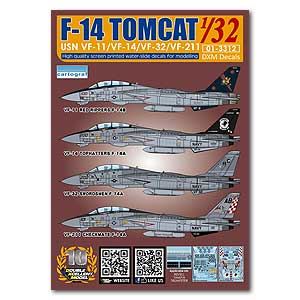 DXM01-3312&nbsp;1/32 USN F-14A/B VF-11/VF-14/VF-32/VF-211&nbsp;Cartograf