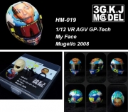 [사전 예약] HM-019 1/12 VR AGV GP-Tech My Face Mugello 2008