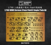 [사전 예약] BK70010 1/700 WWII GERMAN 37mm Flak43 Single&Twin AA
