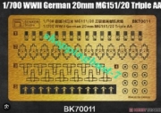 [사전 예약] BK70011 1/700 WWII 20mm MG151/20 Triple AA