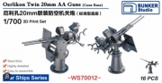 [사전 예약] WS70012 1/700 USN Oerlikon 20mm Twin AA Guns B