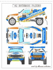 D080 1/24 Mitsubishi Pajero'92ParisDakarRothmans Decal