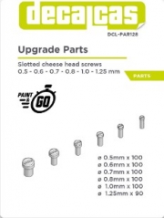 [사전 예약] DCL-PAR128 Fasteners for 1/24,1/20, 1/12 scale models: Slotted cheese head screws (100+100+100+100+1