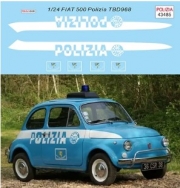 [사전 예약] TBD968 1/24 Water Decals for Fiat 500 Polizia livery Decal TBD968
