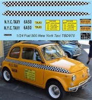 [사전 예약] TBD970 1/24 Water Decals for Fiat 500 New York Taxi Decal TBD970