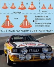 [사전 예약] TBD1021 1/24 HB Water Decals for Audi Quattro A2 Rally 1984 TB Decal TBD1021