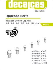 [사전 예약] DCL-PAR129 Fasteners for 1/24,1/20,1/12 scale models: Hexagon domed cap nut (100+100+100+100+100+100