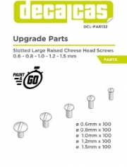 [사전 예약] DCL-PAR132 Fasteners for 1/24,1/20, 1/12 scale models: Slotted large raised cheese head screws (100+