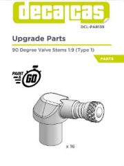 DCL-PAR139 Air valve for 1/9 scale models: 90 Degree Valve Stems - Type 1 (16 units/each)