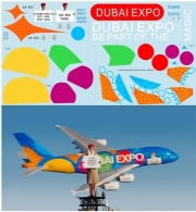[사전 예약] TBD623 1/144 Decals Airbus A380 Emirates EXPO Dubai 2021 2022 Livery TB Decal TBD623