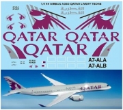 [사전 예약] TBD48 1/144 Airbus A350 Qatar Livery for Revell Decals