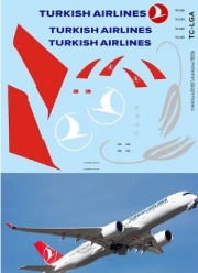 [사전 예약] TBD504 1/144 Turkish Airlines Livery Decals for Airbus A350 900 TB Decal TBD504