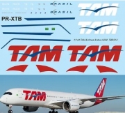 [사전 예약] TBD513 1/144 Decals for Airbus A350 TAM Airlines Livery TB Decal TBD513