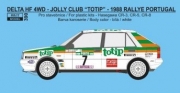 [사전 예약] REJ0390 1/24 Transkit &ndash; Lancia Delta HF 4WD &bdquo;Totip&ldquo; - 1988 Rallye Portugal 2nd and 3rd place 1/24 fo