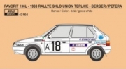 [사전 예약] REJ43104 1/43 Decal &ndash; &Scaron;koda Favorit 136L - Rallye Teplice 1988 - Berger / Petera 1/43