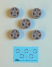 [사전 예약] REJSP943 1/24 Wheels &ndash; Speedline ( 5 spoke tarmac ) / 5 pcs for Escort RS Cosworth 1/24 for Tamiya /