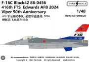 [사전 예약] FD48028 1/48 F-16C Block42 88-0456 416th FTS Edwards AFB 2024 Viper 50th Anniversary