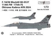 [사전 예약] FD72030 1/72 F-16CM Block40 88-0537 114th FW 175th FS Okinawa Kadena AFB 2024