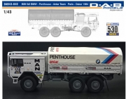 [사전 예약] DAB43-040 1/43 MAN 6x6 BMW - Penthouse - Antar Team Paris - Dakar 1984
