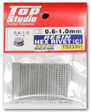 [사전 예약] TD23301 0.6-1.0mm Resin hex rivet C