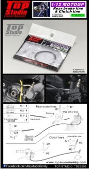 [사전 예약] TD23303 1/12 motogp rear Brake line & Clutch line
