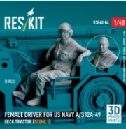 [사전 예약] RSF48-0084 1/48 Female driver for US NAVY A/S32A-49 Deck Tractor (scene 1) (1 pcs) (3D Printed) (1/48)