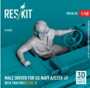[사전 예약] RSF48-0085 1/48 Male driver for US NAVY A/S32A-49 Deck Tractor (scene 2) (1 pcs) (3D Printed) (1/48)